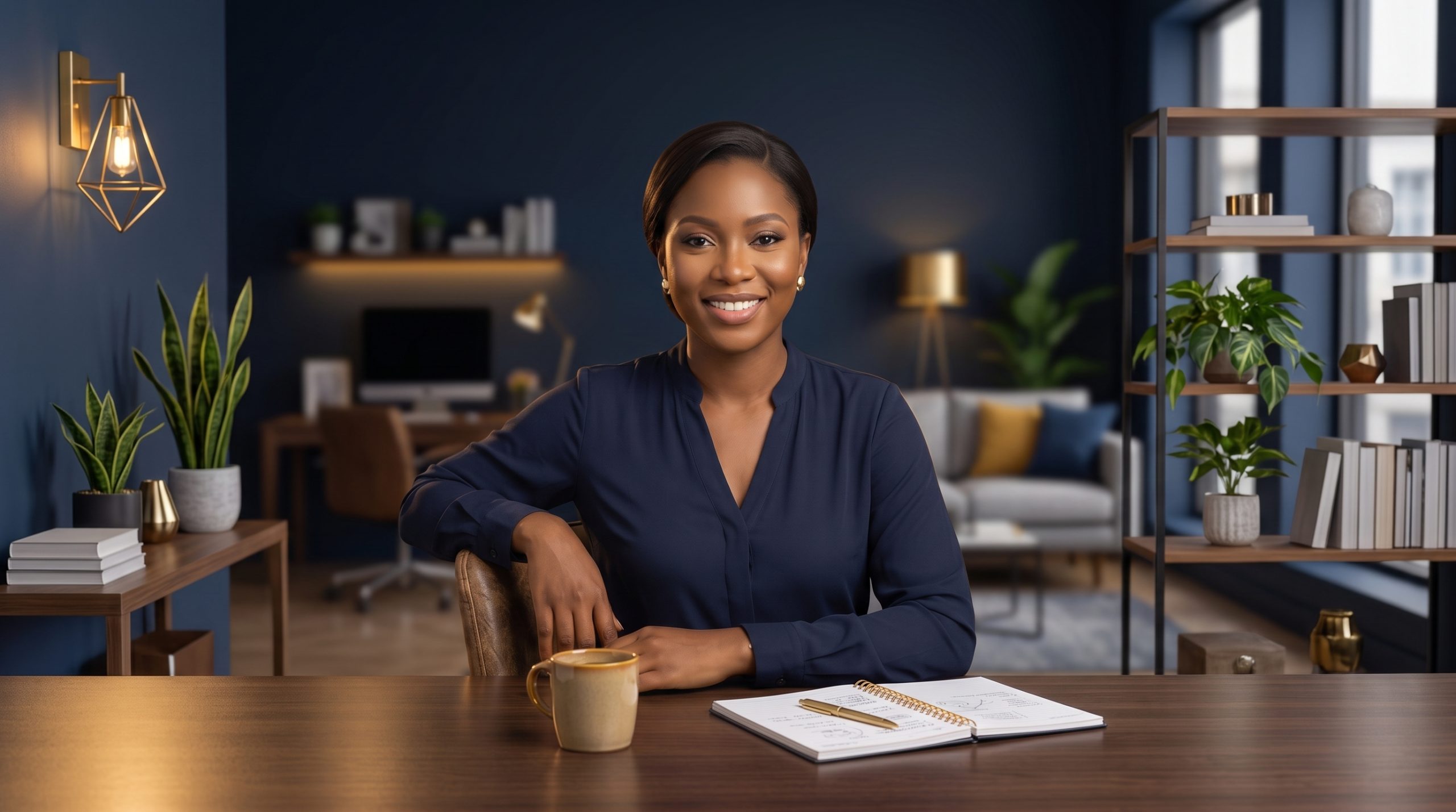 Adaeze in a relaxed professional setting